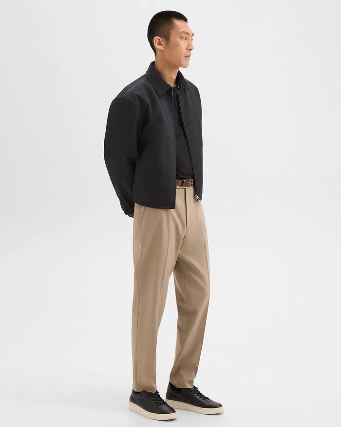 Men Pants Theory Relaxed Pant In Wool Gabardine Barley
