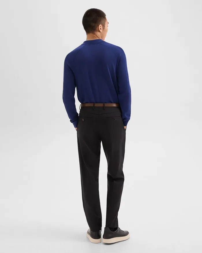 Men Pants Theory Relaxed Pant In Wool Gabardine Black