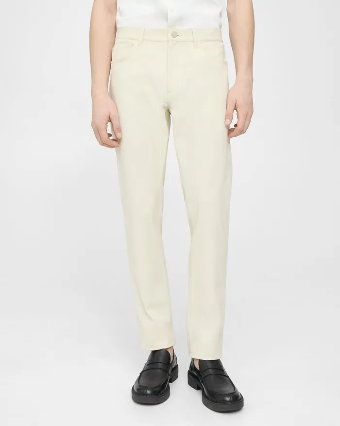 Men Pants Theory SlimFit 5Pocket Pant In Neoteric Twill Warm Ivory