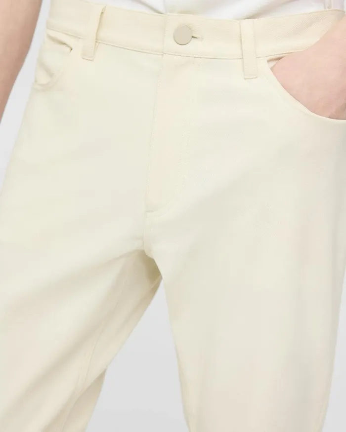 Men Pants Theory SlimFit 5Pocket Pant In Neoteric Twill Warm Ivory