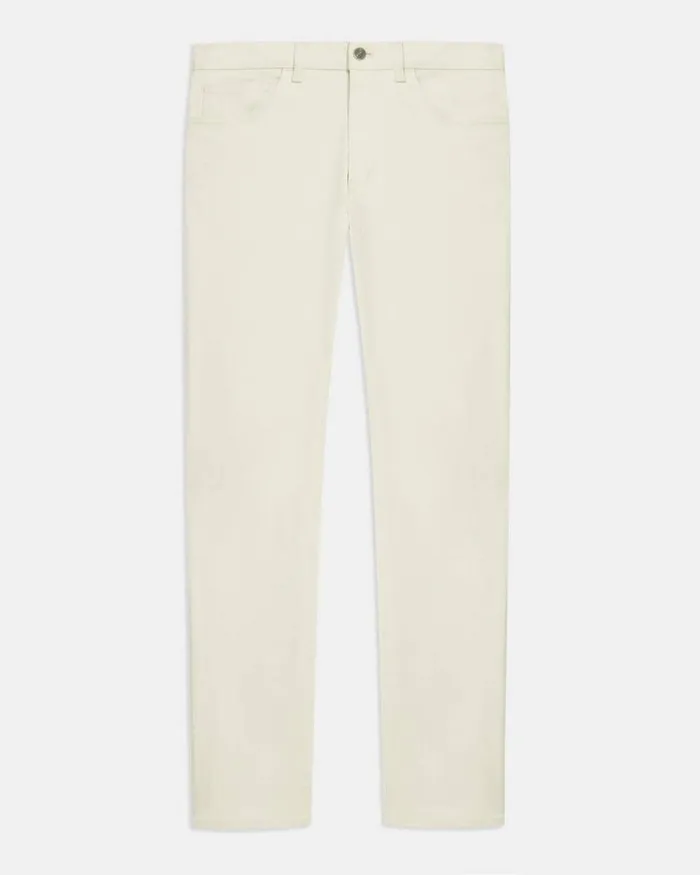 Men Pants Theory SlimFit 5Pocket Pant In Neoteric Twill Warm Ivory