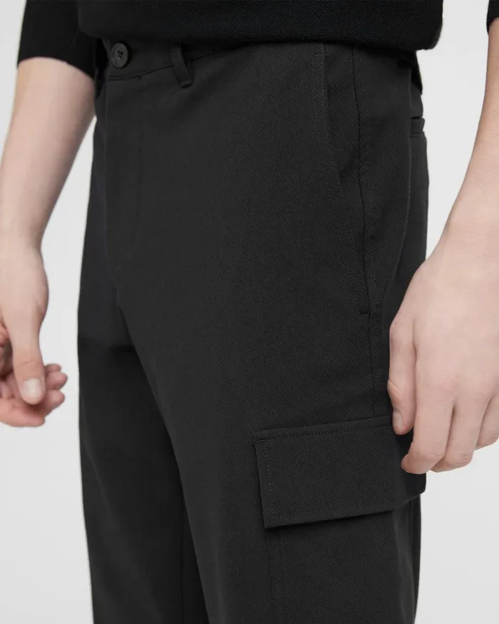 Men Pants Theory Zaine Cargo Pant In Neoteric Twill Black