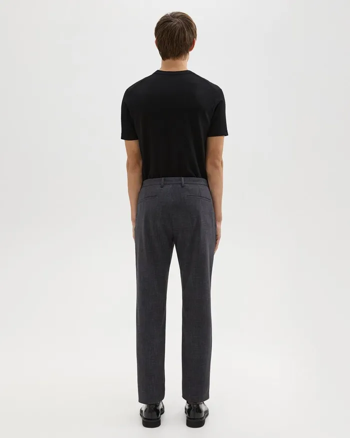 Men Pants Theory Zaine Pant In Printed Precision Ponte Grey Melange