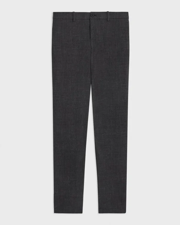 Men Pants Theory Zaine Pant In Printed Precision Ponte Grey Melange