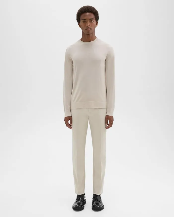 Men Pants Theory Zaine Pant In Stretch Cotton New Sand
