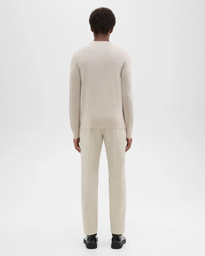 Men Pants Theory Zaine Pant In Stretch Cotton New Sand