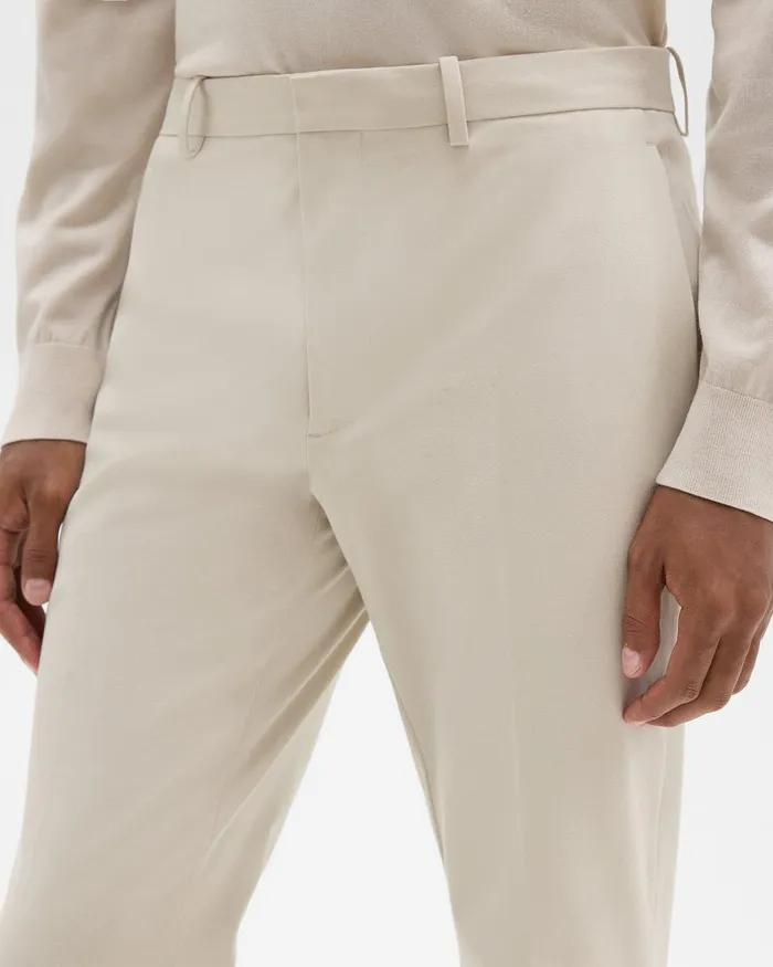 Men Pants Theory Zaine Pant In Stretch Cotton New Sand