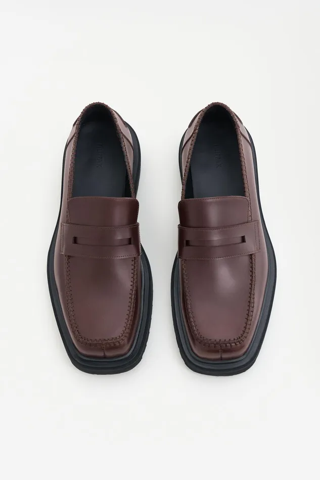Men Penny Leather Loafers Mocha Filippa K Shoes