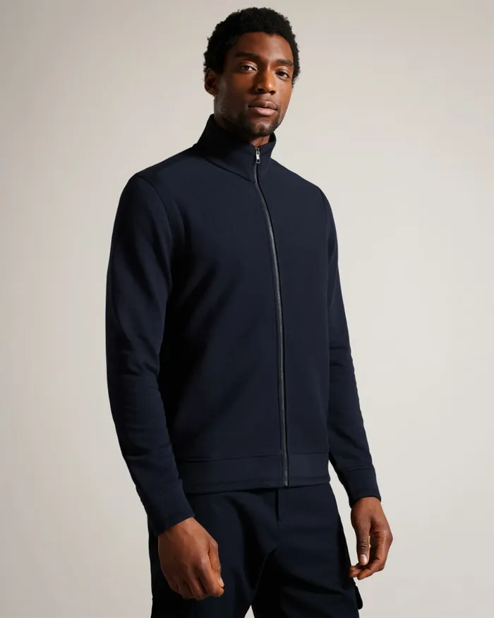 Men PHLOEM 8211 Zip Through Funnel Neck Jacket Navy Ted Baker Tops Men PHLOEM 8211 Zip Through Funnel Neck Jacket Navy Ted Baker Tops