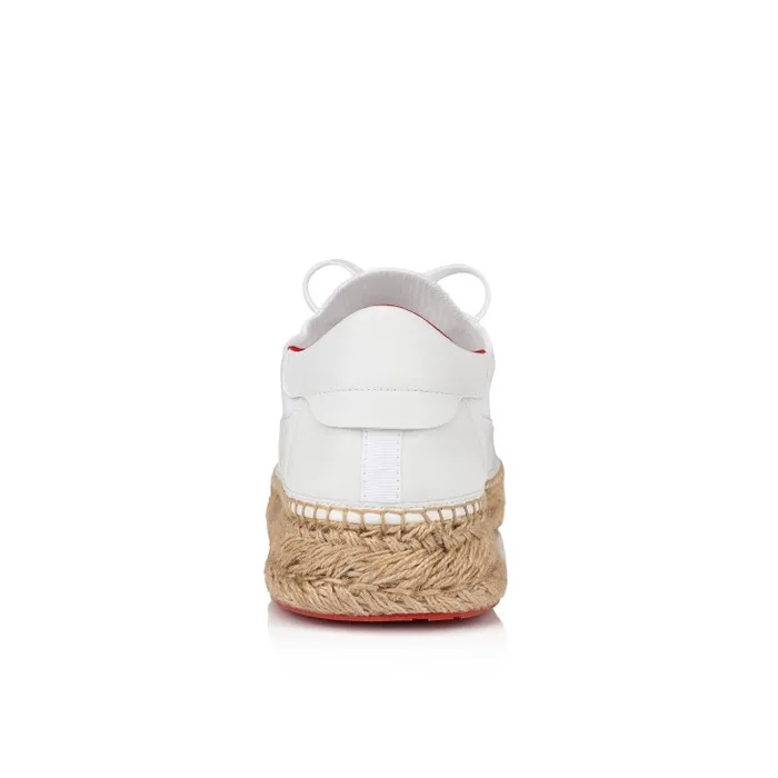 Men Provencal Sneakers 8211 Calf Leather And Mesh 8211 White Christian Louboutin Sandals and Espadrilles