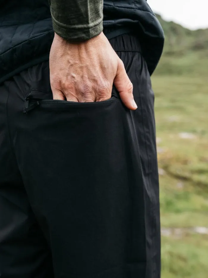 Men Rainbird Waterproof Trousers Black Finisterre Trousers and Jeans