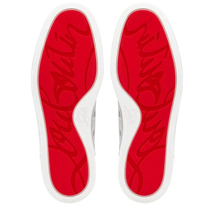Men Rantulow Sneakers 8211 Calf Leather Cotton And Veau Velours 8211 Navy Christian Louboutin Sneakers
