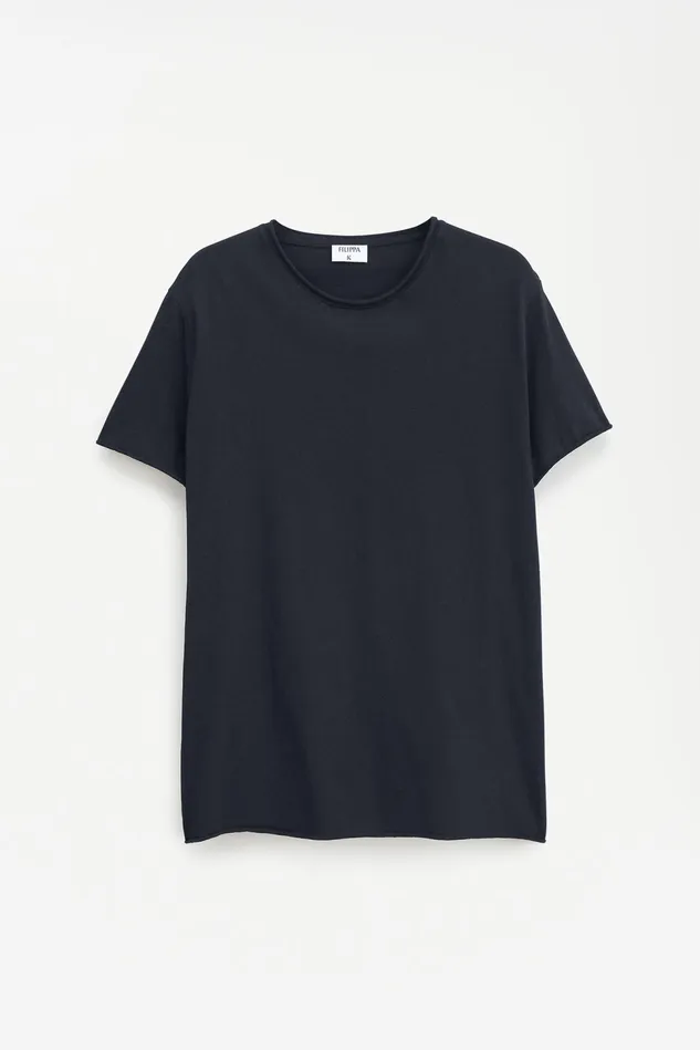 Men Roll Neck Tee Black Filippa K TShirts
