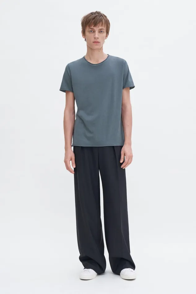 Men Roll Neck Tee Green Grey Filippa K TShirts