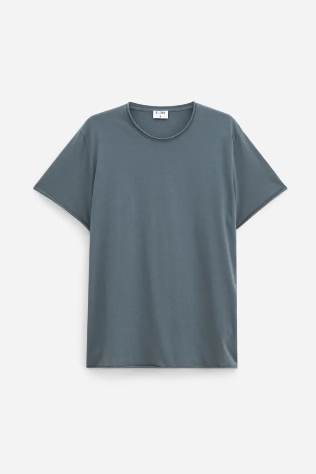 Men Roll Neck Tee Green Grey Filippa K TShirts