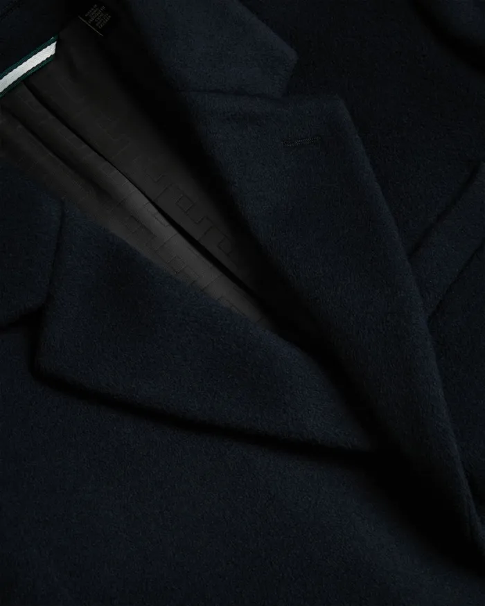 Men RUEBY 8211 Fitted Wool Blend City Coat Navy Ted Baker Coats and Jackets Men RUEBY 8211 Fitted Wool Blend City Coat Navy Ted Baker Coats and Jackets