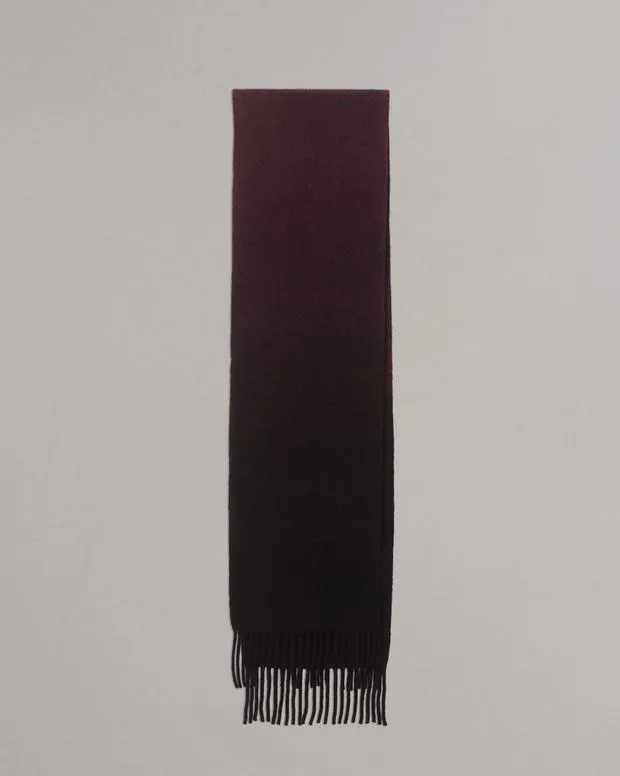 Men Scarves Rag and Bone Downing WoolBlend Scarf Burgundy Multi