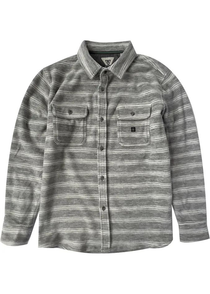 Men Shirts and Flannels Vissla EcoZy Ls Polar Flannel Grey Heather