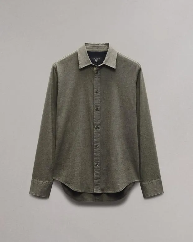 Men Shirts Rag and Bone Tomlin CottonBlend Shirt Army