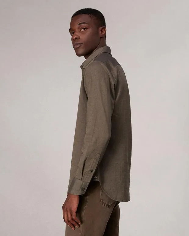 Men Shirts Rag and Bone Tomlin CottonBlend Shirt Army