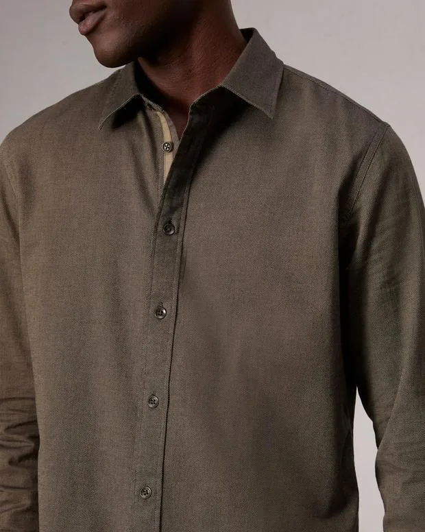 Men Shirts Rag and Bone Tomlin CottonBlend Shirt Army