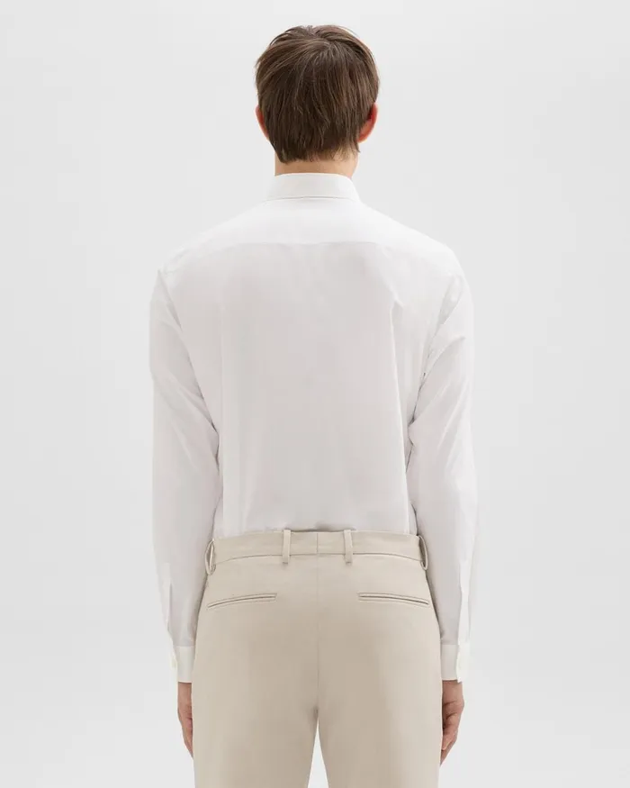 Men Shirts Theory Hugh Shirt In Cotton White
