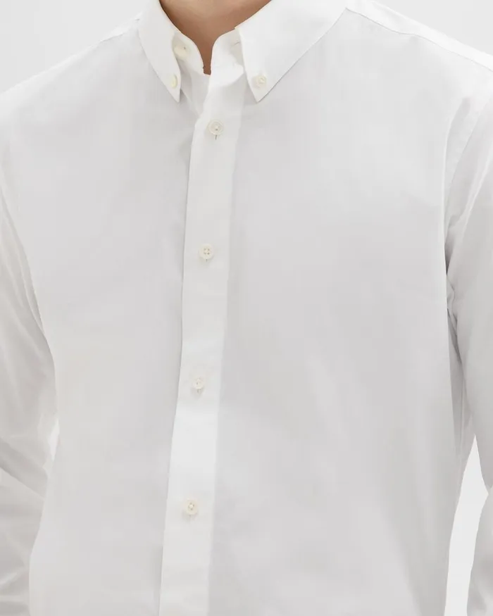 Men Shirts Theory Hugh Shirt In Cotton White