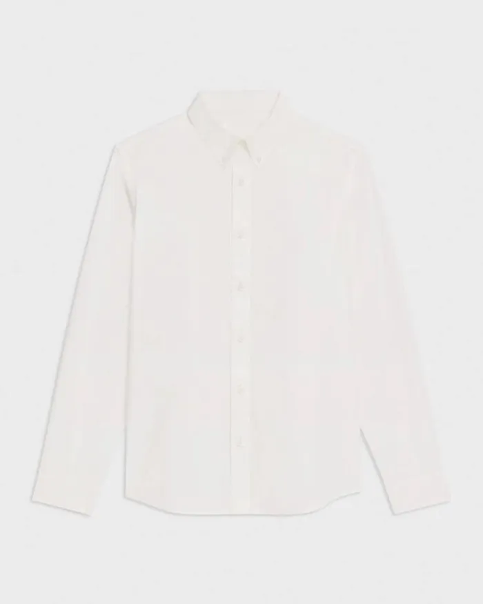Men Shirts Theory Hugh Shirt In Cotton White