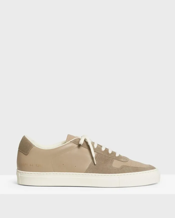Men Shoes Theory Common Projects BBall LowTop Sneakers Tan
