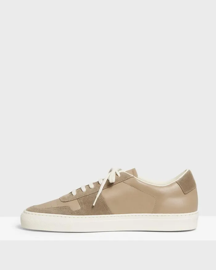 Men Shoes Theory Common Projects BBall LowTop Sneakers Tan
