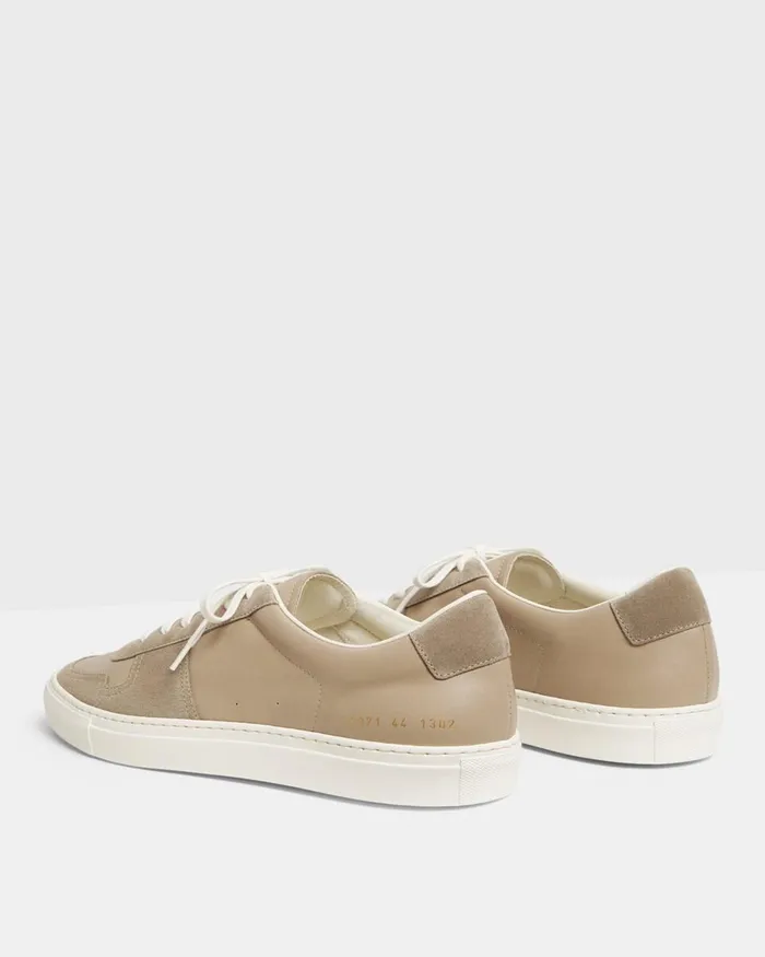 Men Shoes Theory Common Projects BBall LowTop Sneakers Tan