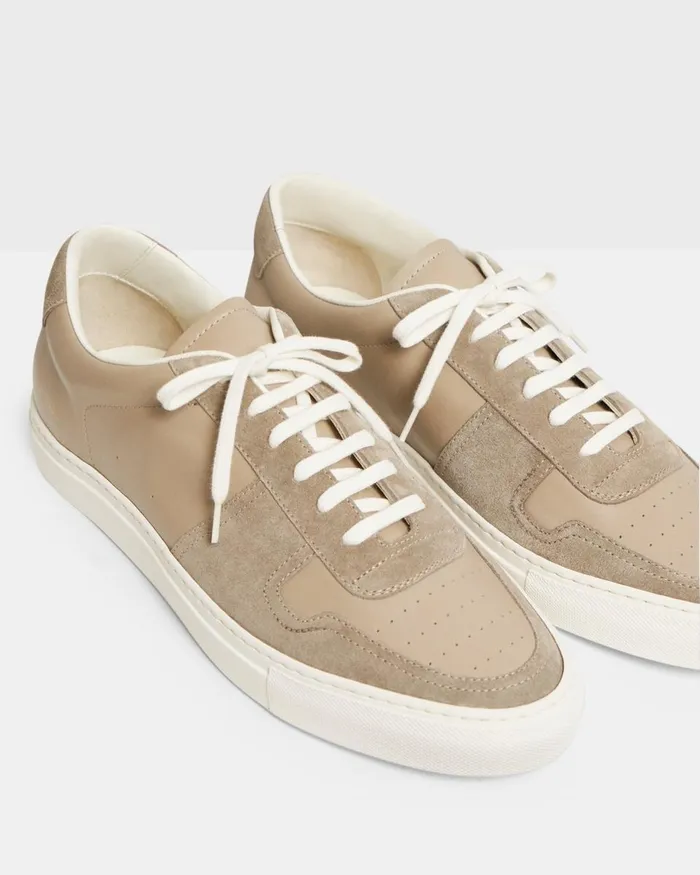 Men Shoes Theory Common Projects BBall LowTop Sneakers Tan