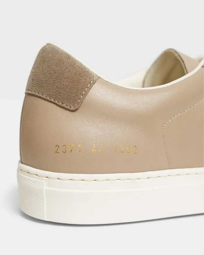 Men Shoes Theory Common Projects BBall LowTop Sneakers Tan