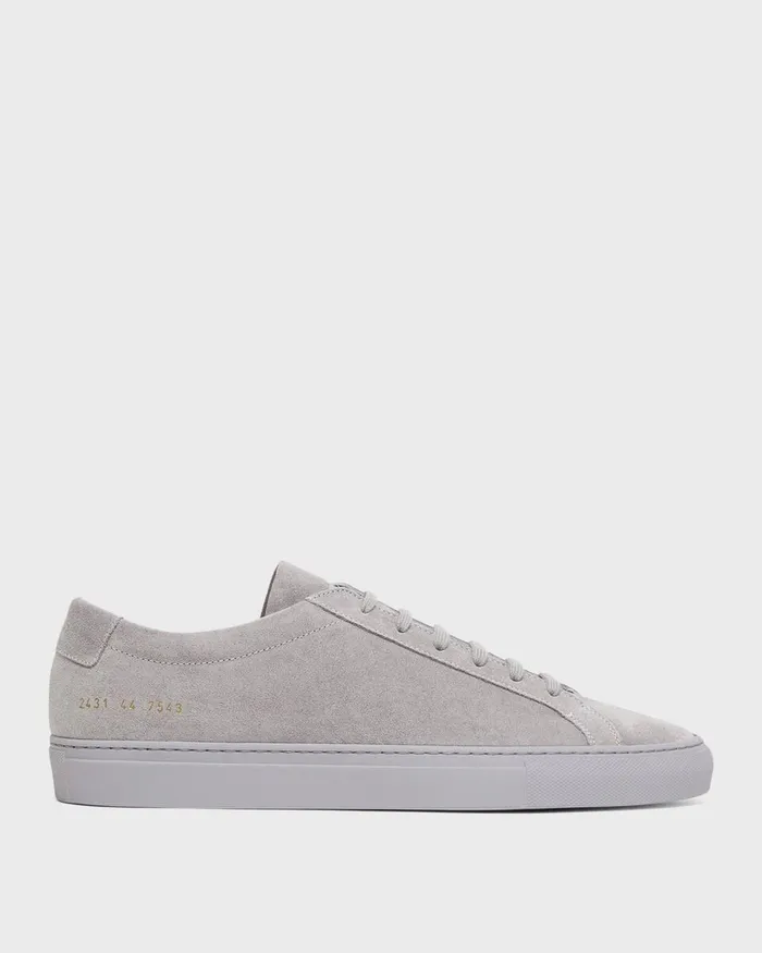 Men Shoes Theory Common Projects Original Achilles Sneakers Warm Grey