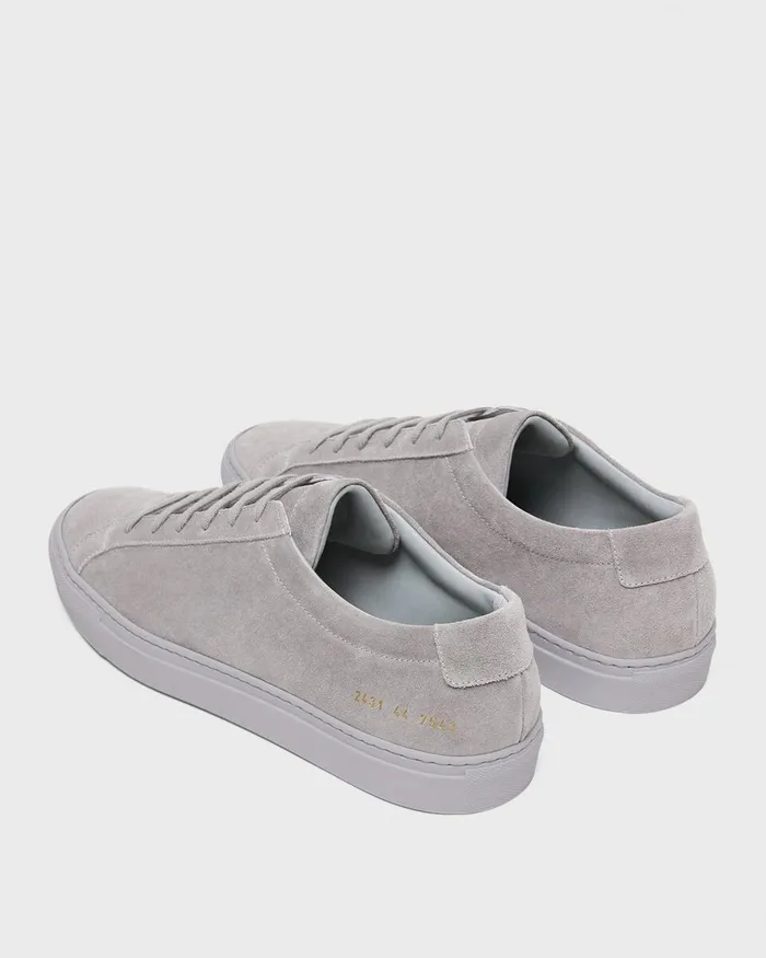 Men Shoes Theory Common Projects Original Achilles Sneakers Warm Grey