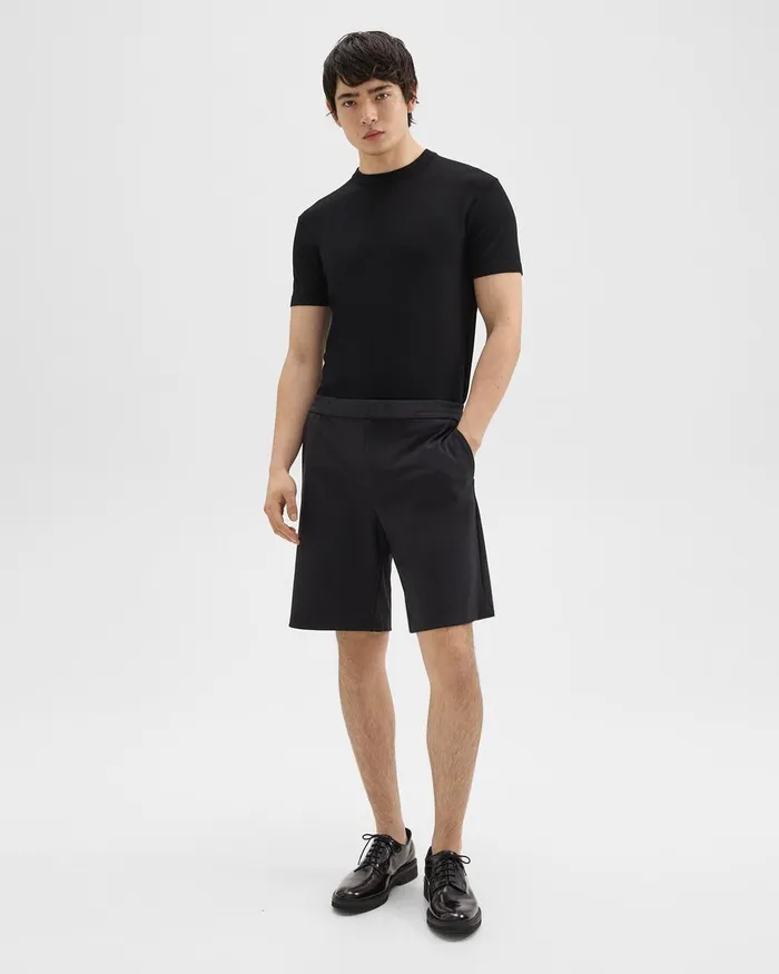 Men Shorts Theory Curtis 9rdquo Drawstring Short In Precision Ponte Black