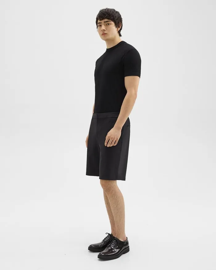 Men Shorts Theory Curtis 9rdquo Drawstring Short In Precision Ponte Black