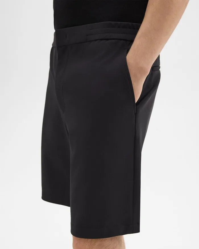 Men Shorts Theory Curtis 9rdquo Drawstring Short In Precision Ponte Black