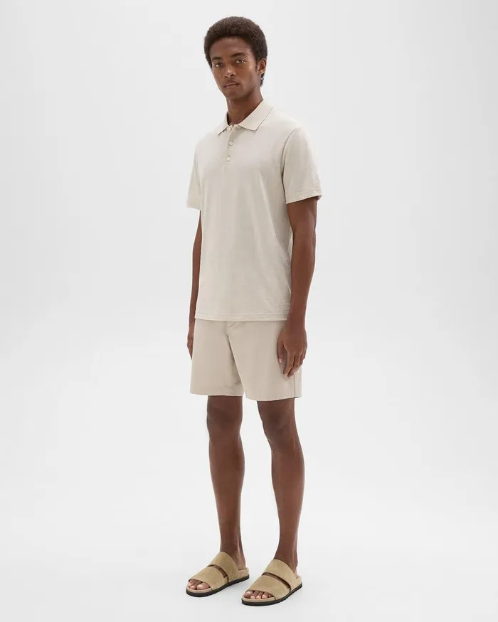 Men Shorts Theory Zaine 7rdquo Short In Organic Cotton New Sand