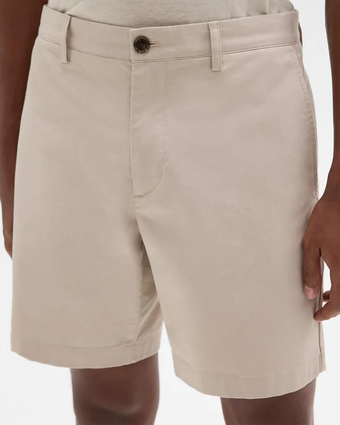 Men Shorts Theory Zaine 7rdquo Short In Organic Cotton New Sand