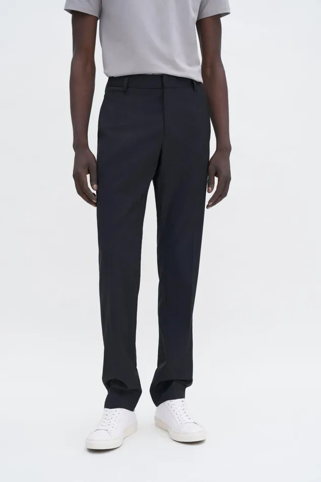 Men Slim Tapered Wool Trousers Black Filippa K Tailoring