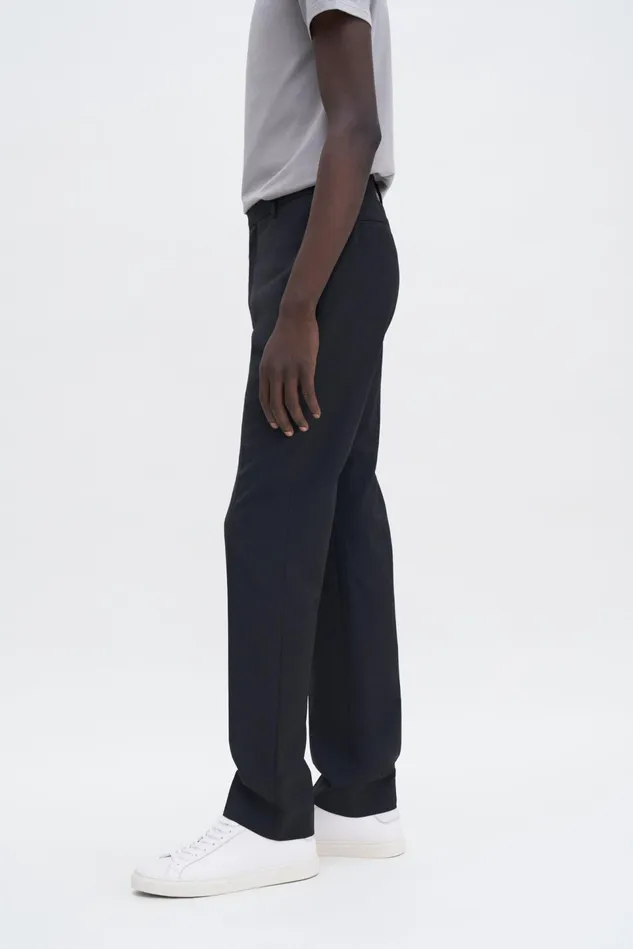 Men Slim Tapered Wool Trousers Black Filippa K Tailoring