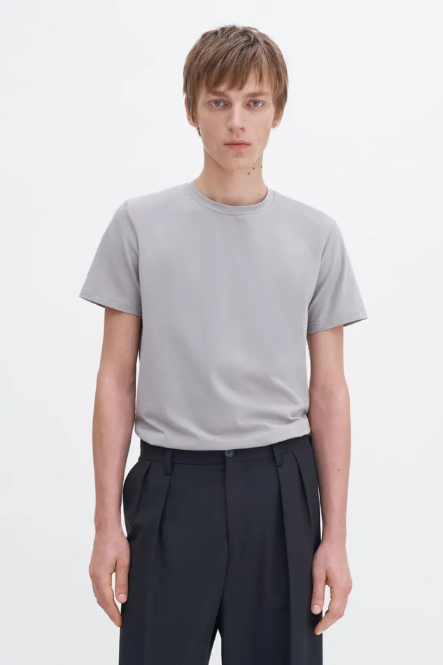 Men Stretch Cotton Tee Dove Grey Filippa K TShirts