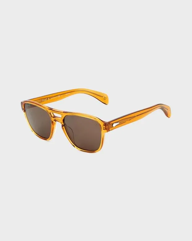 Men Sunglasses Rag and Bone Flint Brown Orange