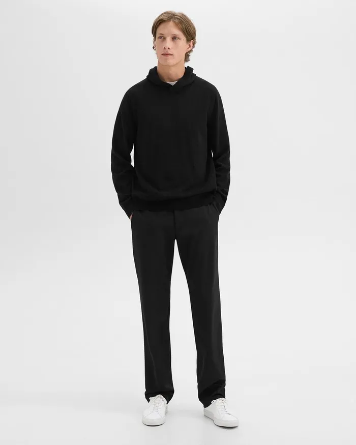 Men Sweaters Cardigans Theory Hilles Hoodie In Cashmere Black