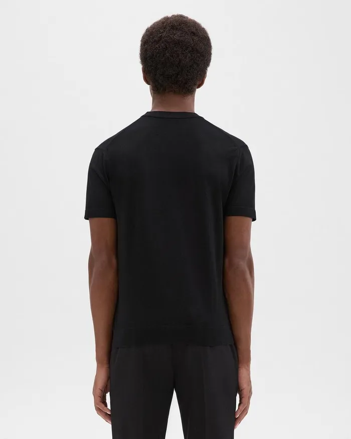 Men Sweaters Cardigans Theory Sarior Tee In Light Bilen Black