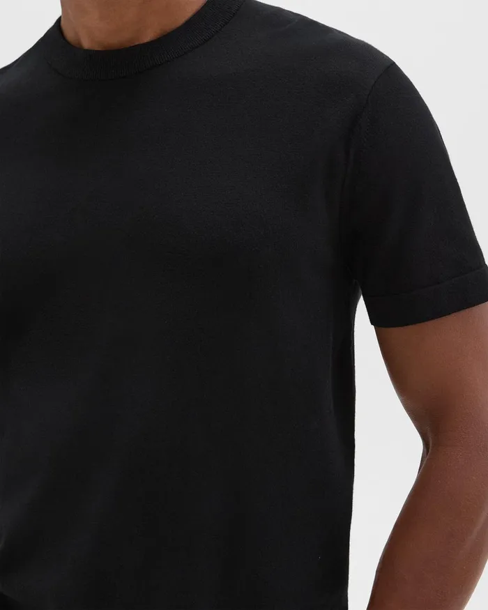 Men Sweaters Cardigans Theory Sarior Tee In Light Bilen Black