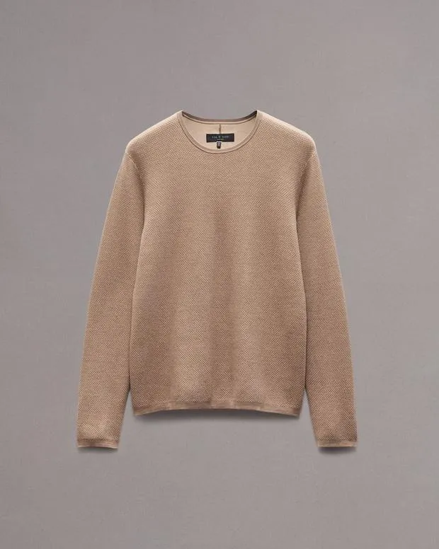 Men Sweaters Rag and Bone Bennet Crewneck Sweater Desert
