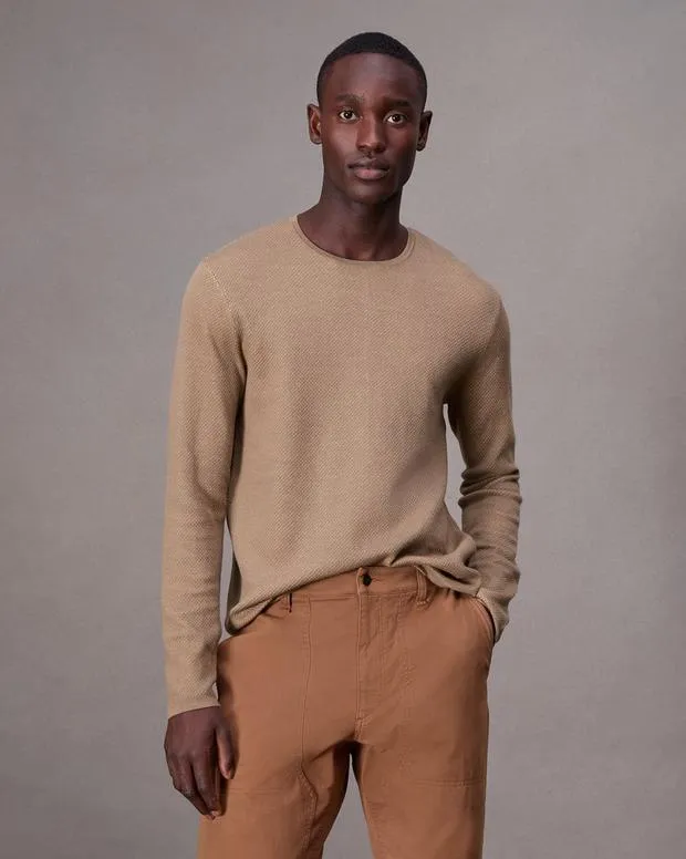 Men Sweaters Rag and Bone Bennet Crewneck Sweater Desert