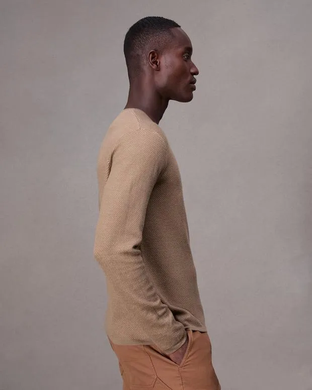 Men Sweaters Rag and Bone Bennet Crewneck Sweater Desert